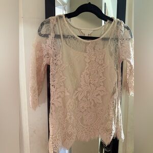 Adiva Cream Lace Dress